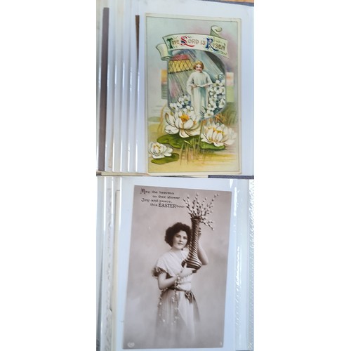 333 - A good Collection of early postcards in a grey album, Mostly late 19th, early 20th cnetury, featurin... 