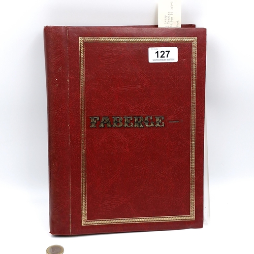 1216 - A fully furnished photograph album depicting depicting Faberge jewellery items. Previously in 31.10.... 