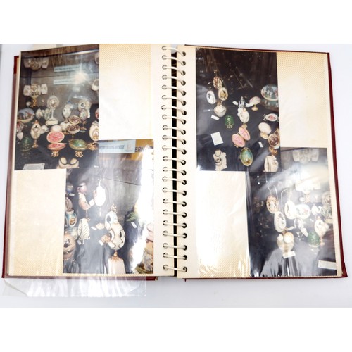 1216 - A fully furnished photograph album depicting depicting Faberge jewellery items. Previously in 31.10.... 