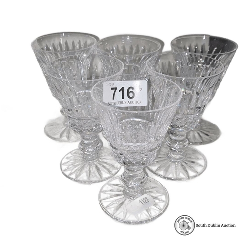 1346 - Set of six Waterford crystal stemmed glasses, featuring a classic cut pattern and elegant stem.
Prev... 