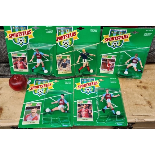 1357 - Set of five 1989 Kenner (Tonka) Sportstars figures, brand new old stock with sealed cards. Featuring... 