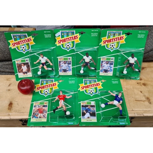 1359 - Set of five1989 Kenner (Tonka) Sportstars figures, brand new old stock with sealed cards. Featuring ... 