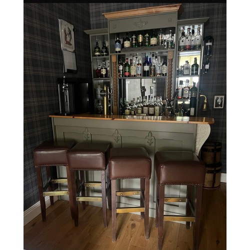 927 - Super Star Lot. A fabulous Home Bar. Includes four commercial bar stools in super condition with bra... 