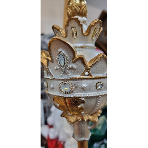 671 - Super Star Lot : A very Large 6 feet tall decorative nutcracker figure with ornate detailing, gilded... 