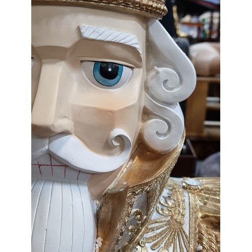 671 - Super Star Lot : A very Large 6 feet tall decorative nutcracker figure with ornate detailing, gilded... 