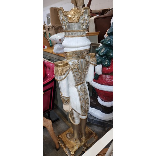 671 - Super Star Lot : A very Large 6 feet tall decorative nutcracker figure with ornate detailing, gilded... 