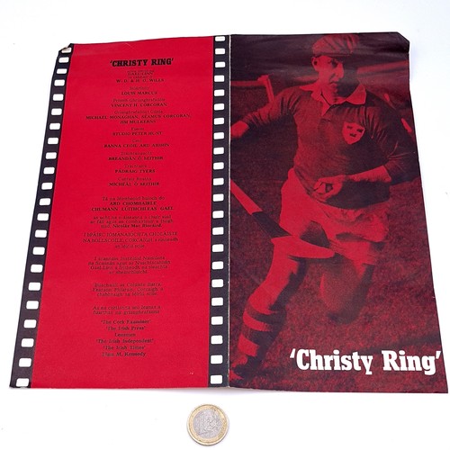 545 - A Christy Ring film program with Christy Ring signature inside.