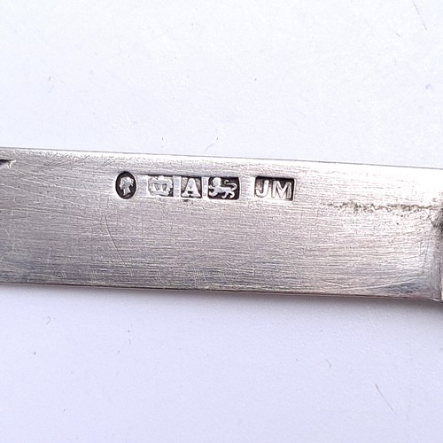 567 - An outstanding Victorian silver bladed fruit knife hallmarked Sheffield - 1844. Maker - J.M. Knife s... 