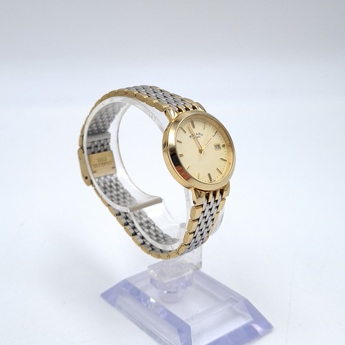 1092 - A very pretty 'Rotary' Ladies bi-metal wrist watch. Comes in original box.