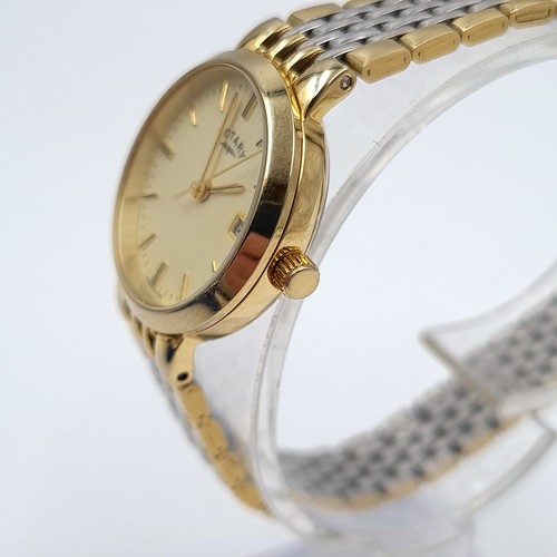 1092 - A very pretty 'Rotary' Ladies bi-metal wrist watch. Comes in original box.