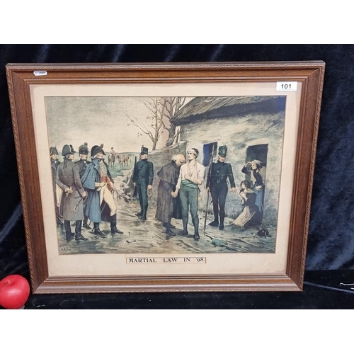 101 - A high quality print of an original painting by Henry Allan (Irish, 1865-1912)  titled 'Martial Law ... 