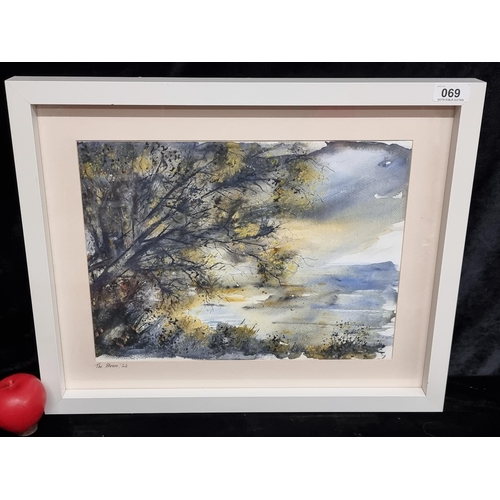 69 - A captivating original 'Geraldine' watercolour on paper painting titled 'The Storm'. Features the ti... 