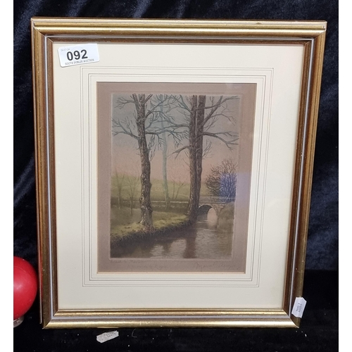 92 - Star Lot: Marcel Augis. An original etching with aquatint titled 'Lyons la forêtl e pont de la rigol... 