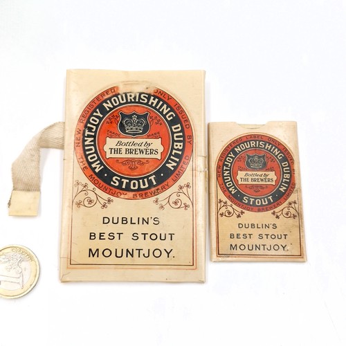 A fabulous rare original Mountjoy Stout Dublin antique calendar with separate notepad, when you pull the string up the notepad pops out,  circa 1920.