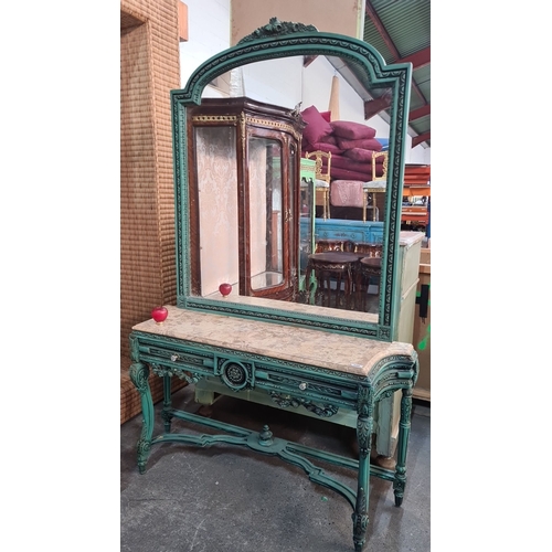 998 - Super Star Lot A: A fabulous Elaborately large carved Art Nouveau-style console table with ornate mi... 