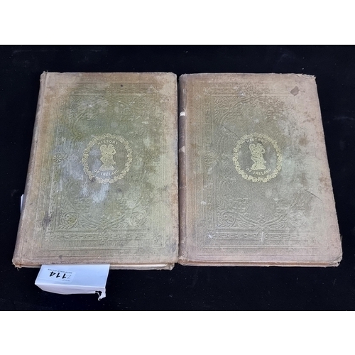 114 - Two interesting antique 1854 hardback books titled 'The History of Ireland; From the Earliest period... 