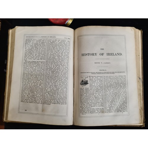 114 - Two interesting antique 1854 hardback books titled 'The History of Ireland; From the Earliest period... 