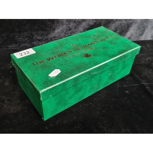 Ten hardback book volumes of the works of James Joyce. Presented