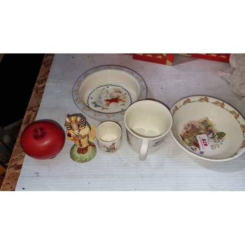 416 - Royal Doulton Bunnykins collection includes a bowl, mug, egg cup, and Pharaoh Mouse figurine with wh... 