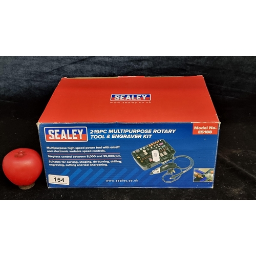 154 - A Sealey 219PC multipurpose rotary tool and engraver kit. Model No. E5188. RRP £89.44 on www.sealey.... 