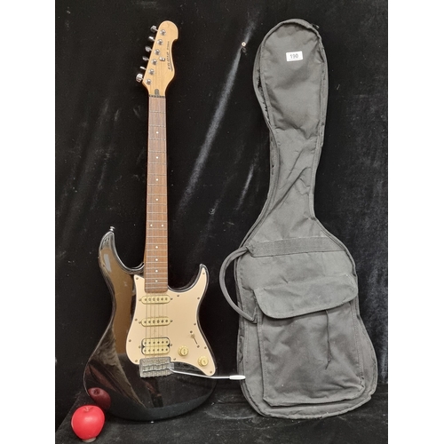 190 - A Yamaha EG012 six string electric guitar, accompanied by travel carry case. RRP €150.00 for guitar ... 