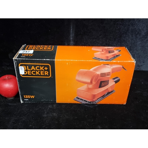 247 - A 'Black+Decker' 135W KA300 Third Sheet Finishing Sander. In original box. 
RRP: €39.99 on www.hardw... 