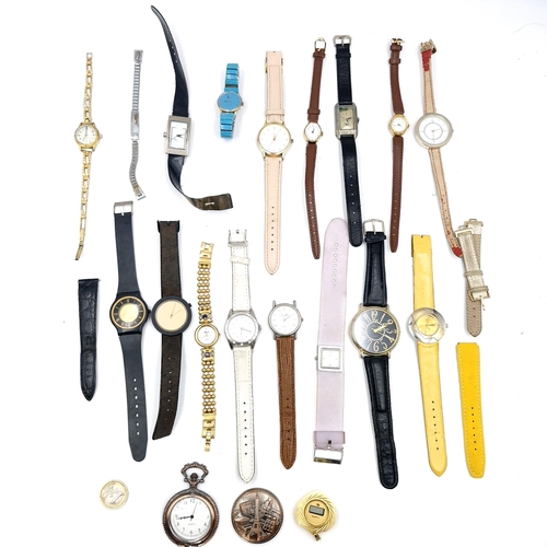 30 - A large collection of assorted wristwatches. As per photographed. From a French Antique estate sale.