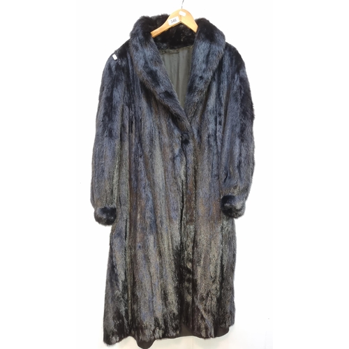 346 - Star Lot : A stunning vintage Dasco ladies full dark black gloss mink fur long coat. Approx size lar... 