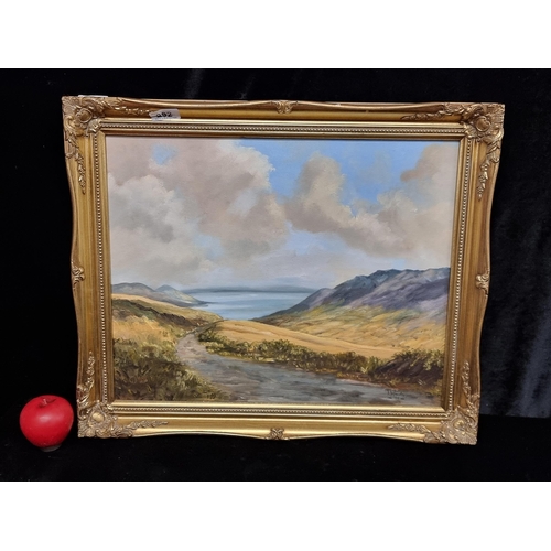 61 - Star Lot: Irene Woods (Irish) An original 'Irene Woods' (Irish) oil on canvas painting titled 'Mourn... 