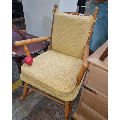 664 - A rather sweet Mid Century light oak rocking chair.