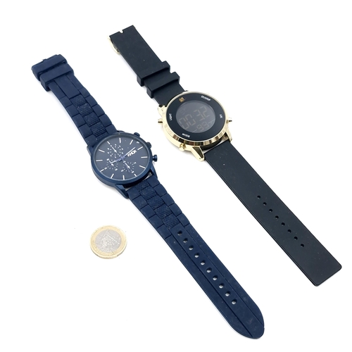 546 - Two wristwatches - A chronograph & digital example. Both with rubber straps. Items in as new conditi... 