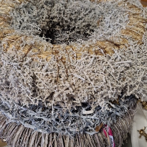 845 - Four Decorative large Christmas wreaths crafted from natural dried materials. Unique textures and ea... 