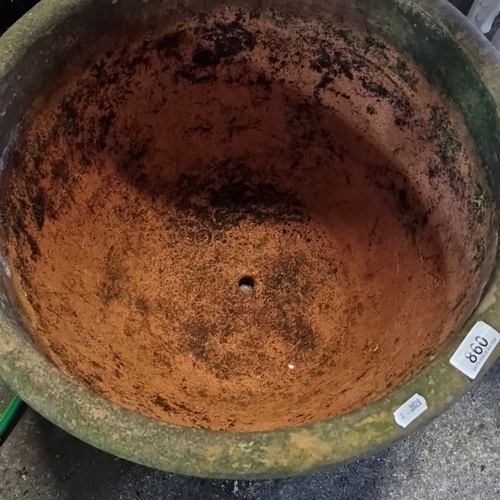 860 - A very Large vintage terracotta garden planter with natural patina and drainage hole.