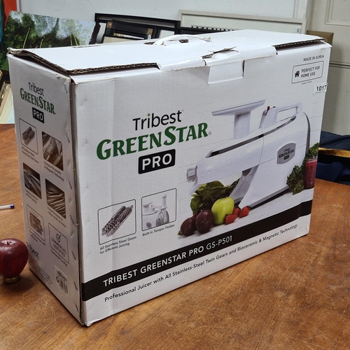 1017 - Star lot; A large 'Tribest Greenstar Pro' Professional Juicer. With all Stainless steel twin gears a... 