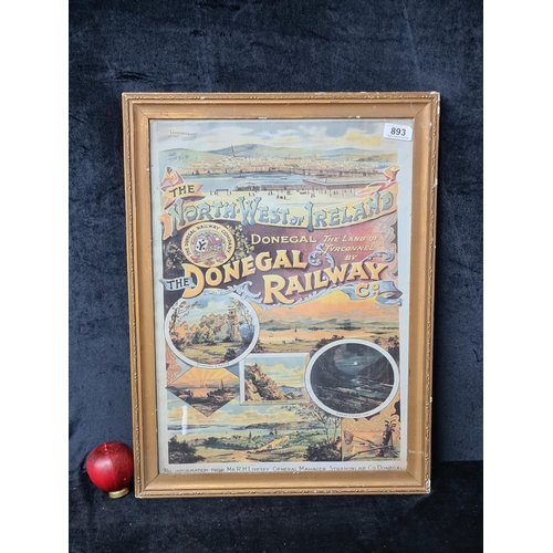 893 - A vintage high quality advertisement print for 'The Donegal Railway Company'. Housed in a gilt frame... 