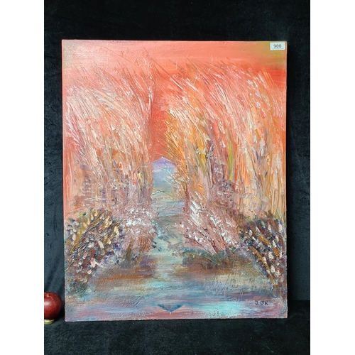 900 - An original Trevor. O'Reilly (20th/21st century Irish School) oil on canvas painting titled 'Sea Gra... 