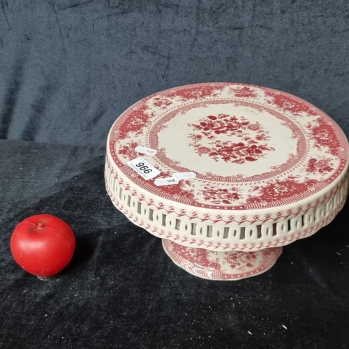 966 - An exquisite early 20th Century Powell-Craft England cake stand from the Cuddra Collection.