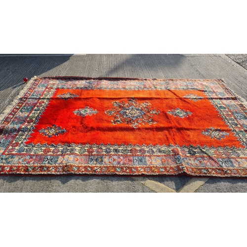 1393 - Super Star Lot: A magnificent very large, rich and vibrant hand knotted Moroccan rug. Colours throug... 