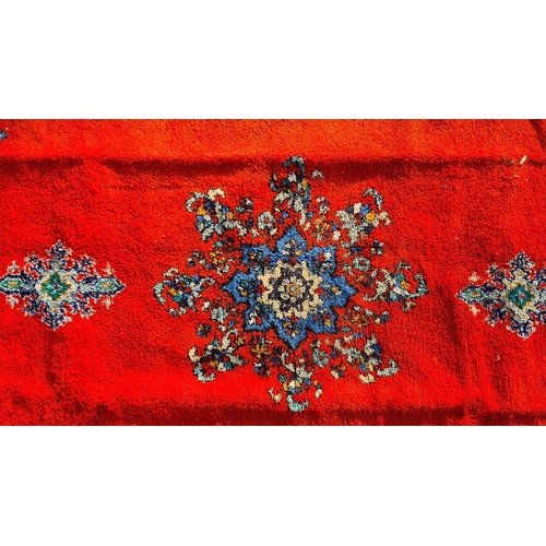 1393 - Super Star Lot: A magnificent very large, rich and vibrant hand knotted Moroccan rug. Colours throug... 