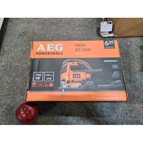 1200 - A brand new  AEG 700Watt Jigsaw. Model no.STEP100X. In original box.