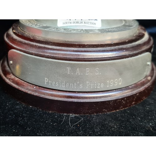 417 - Star Lot : An Irish made Mullingar Pewter version of the Sam McGuire cup. Stamped and numbered to ba... 