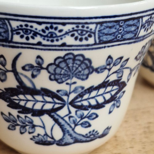 308 - A very large collection of Royal Tudor Blue Onion dinnerware. Made in England by Grindley of Stoke. ... 