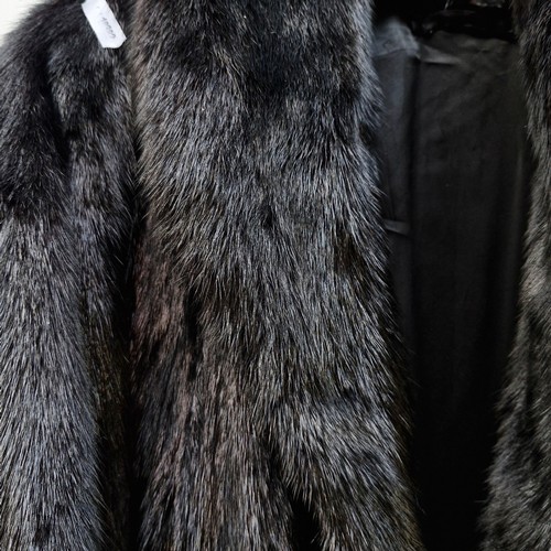 346 - Star Lot : A stunning vintage Dasco ladies full dark black gloss mink fur long coat. Approx size lar... 