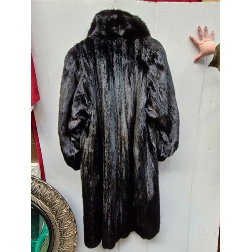 346 - Star Lot : A stunning vintage Dasco ladies full dark black gloss mink fur long coat. Approx size lar... 