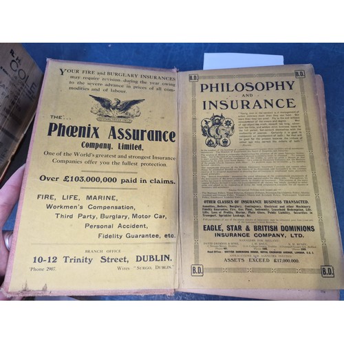 316 - Star Lot : An interesting hardback 1920 Thoms Directory Of Dublin. Features lots of great advertisin... 