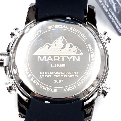 599 - A Martyn Line dual time waterproof chronograph, analogue and digital  wristwatch in brand new condit... 