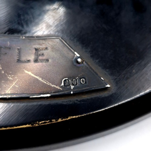 624 - Star Lot : A rare and important Irish silver hallmarked Dublin Irish harp mounted on Ebonised base. ... 