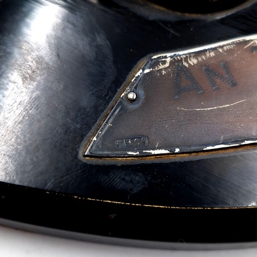 624 - Star Lot : A rare and important Irish silver hallmarked Dublin Irish harp mounted on Ebonised base. ... 