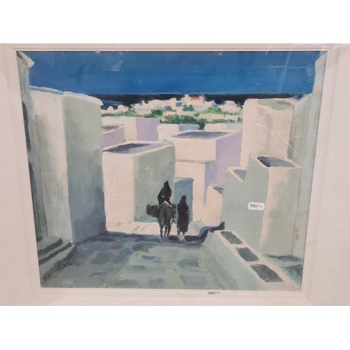 936 - Star Lot: A wonderful original acrylic on board painting after 'André Bricka'. Features figures with... 