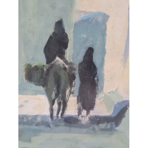 936 - Star Lot: A wonderful original acrylic on board painting after 'André Bricka'. Features figures with... 